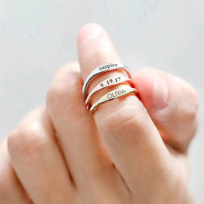 Personlig ring med egen text