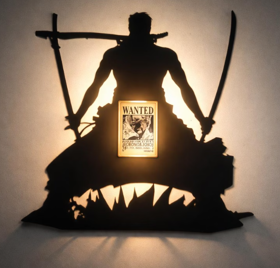 Zoro One Piece Shadow Wall Lamp