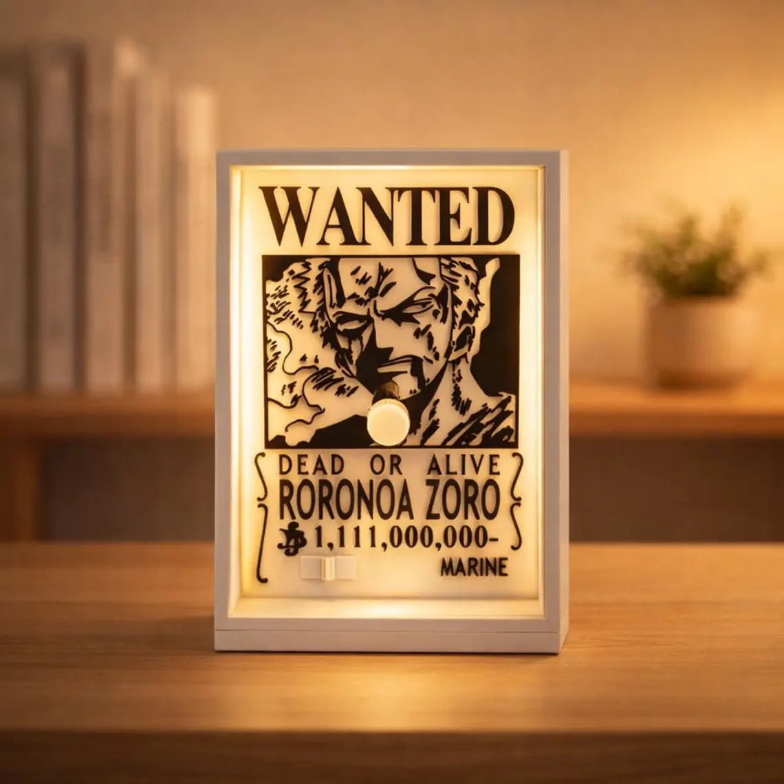 Zoro One Piece Shadow Wall Lamp